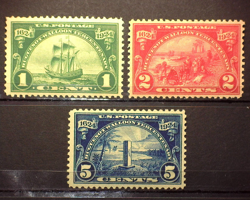 #614-616 Huguenot Walloon Very choice set. Mint VF/XF NH US Stamp