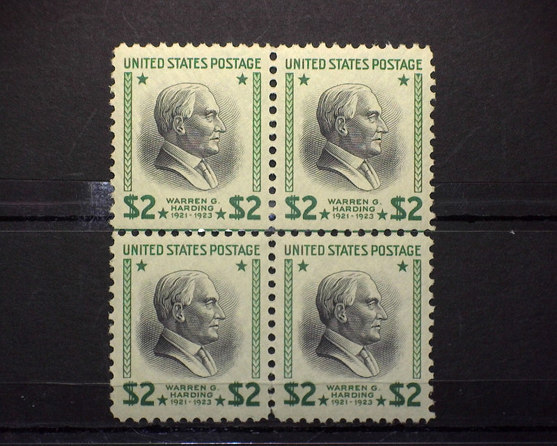 #833 2 Dollar Harding Outstanding block of four. A Gem! Mint Superb NH US Stamp