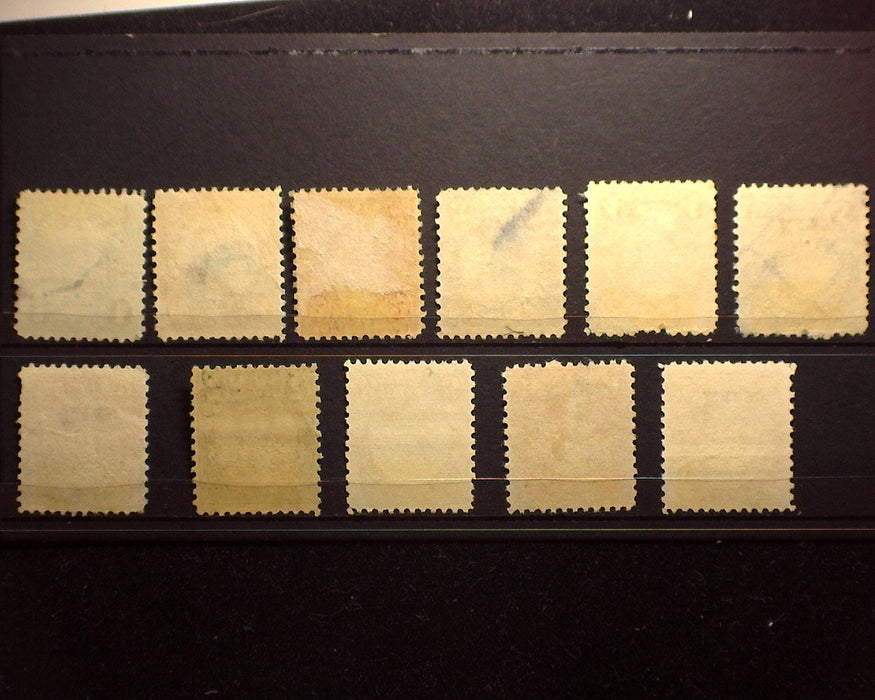 #658-668 1929 1c thru 10c Kansas overprints Used F/VF NH US Stamp