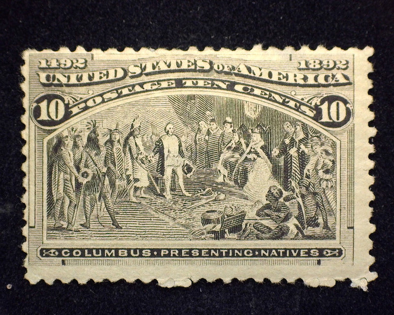 #237 10c Columbian Thin. Mint F H - US Stamp