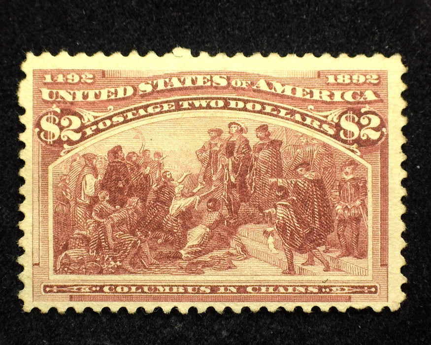 #242 2 Dollar Columbian Rich color. Mint VF No gum US Stamp