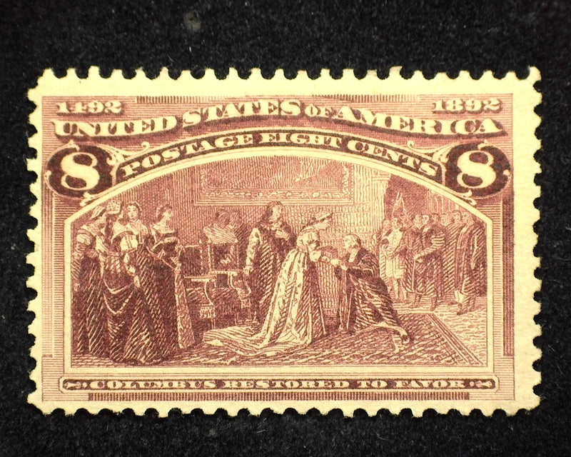 #236 8 cent Columbian Mint F/VF No gum US Stamp