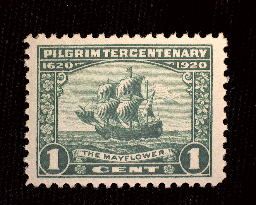 #548 1c Pilgrim Choice large margin stamp. Mint XF/Sup NH US Stamp