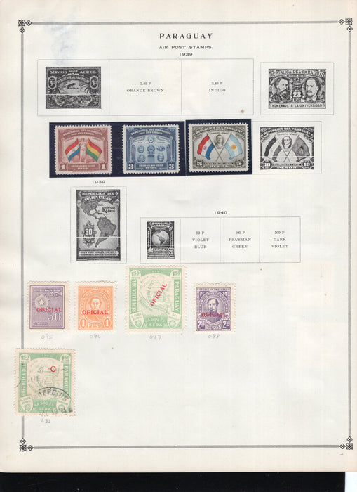 Paraguay BoB Stamp Lot Approx Cat $135 Airmail,Semi-post , Interior Office