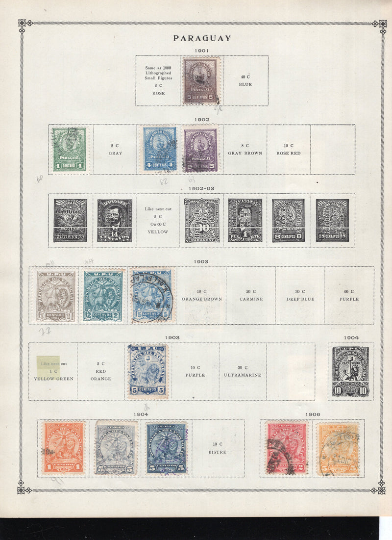 Paraguay Stamp Lot Approx Cat $68