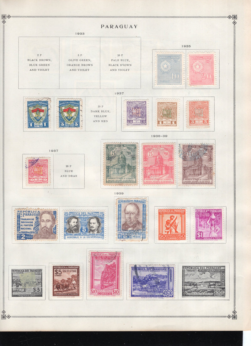 Paraguay Stamp Lot Approx Cat $68