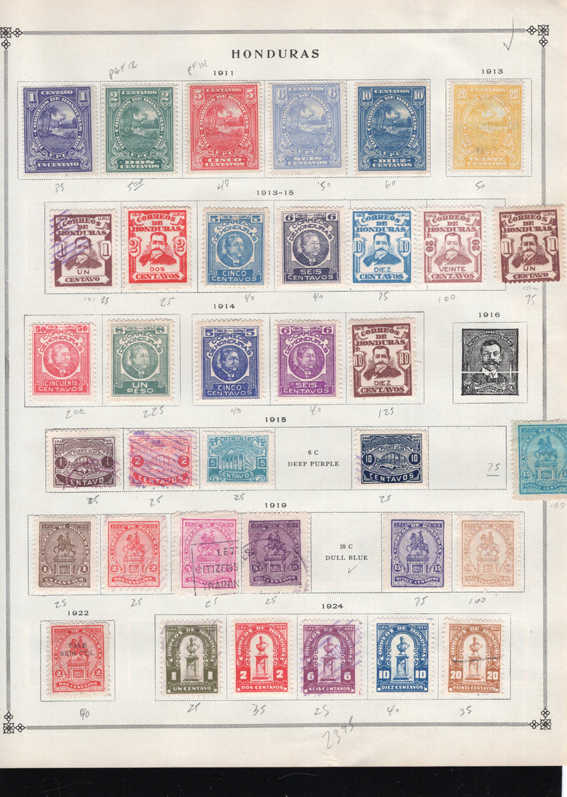 Honduras BoB, Airmail, Official Stamp Lot, Cat Approx $115