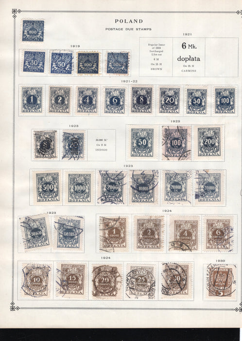 Poland BoB, Postage Due, Occupation, Stamp Lot, Approx Cat $233