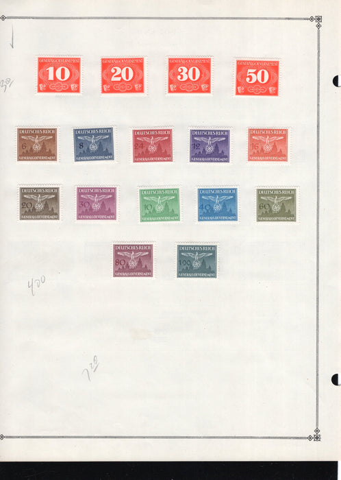 Poland BoB, Postage Due, Occupation, Stamp Lot, Approx Cat $233