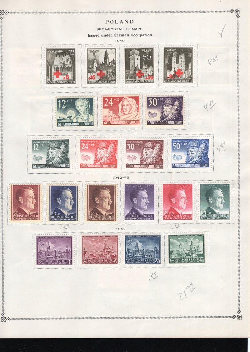 Poland BoB, Postage Due, Occupation, Stamp Lot, Approx Cat $233