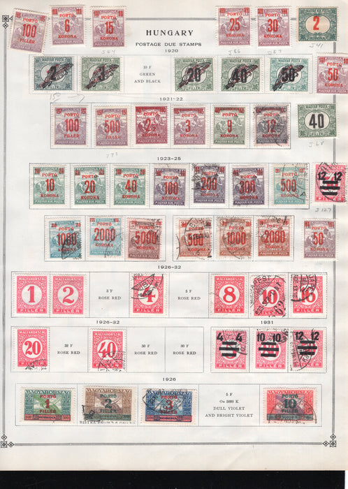 Hungary Bob, Airmail, Postage Due, Semi-Post, Stamp Lot, Approx Cat $9 —  Huntington Stamp & Coin Shop