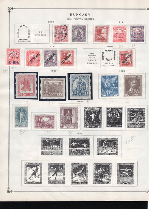 Hungary Bob, Airmail, Postage Due,  Semi-Post, Stamp Lot, Approx Cat $99