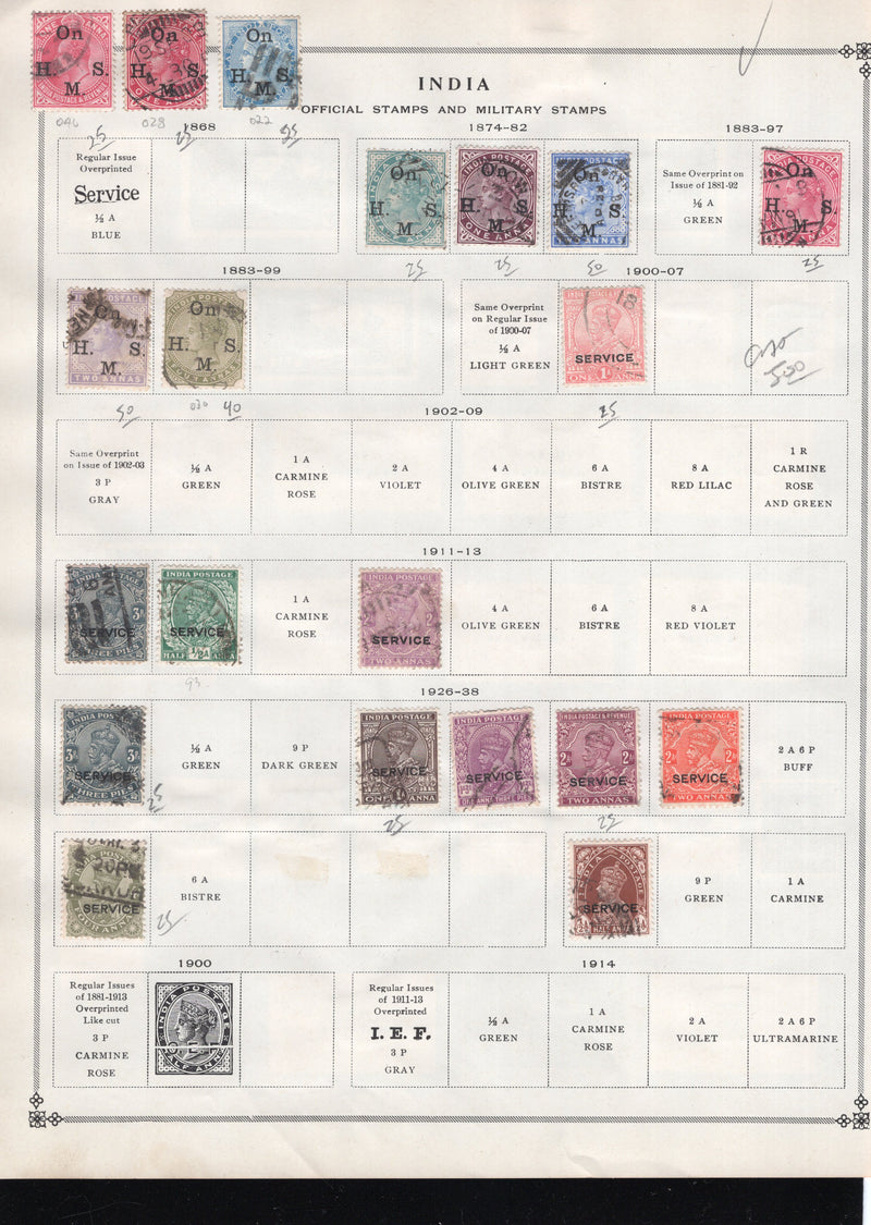 India Postage, BoB, Airmail, Official, Feudatory States, Stamp Lots, Approx Cat $1,540