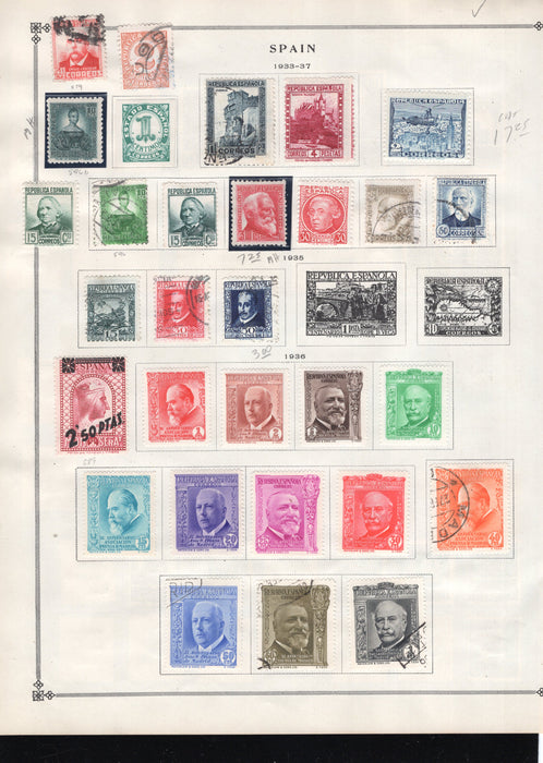 Spain BoB, Stamp Lot, Approx Cat $1403