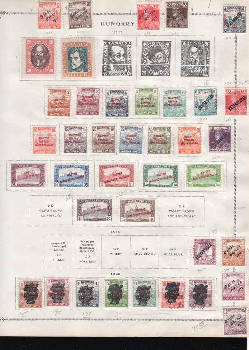 Hungary Postage, Occupation, Stamp Lot, Approx Cat $570