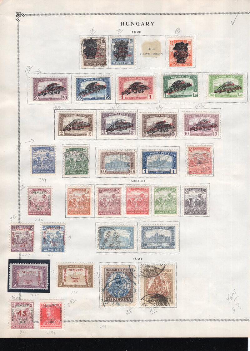 Hungary Postage, Occupation, Stamp Lot, Approx Cat $570