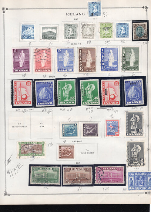 Iceland Postage, Airmail, Semi-Post,Stamp Lot, Approx Cat $3700