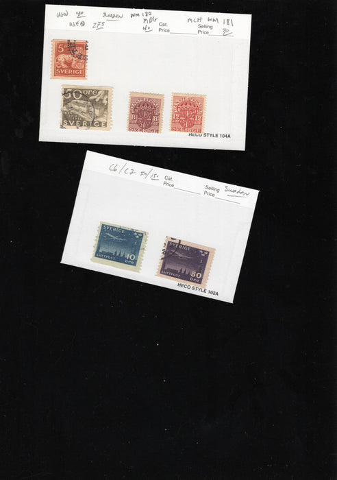 Sweden Postage, BoB,Airmail,Official,Postage Due, Official Stamp Lot, Approx Cat $869