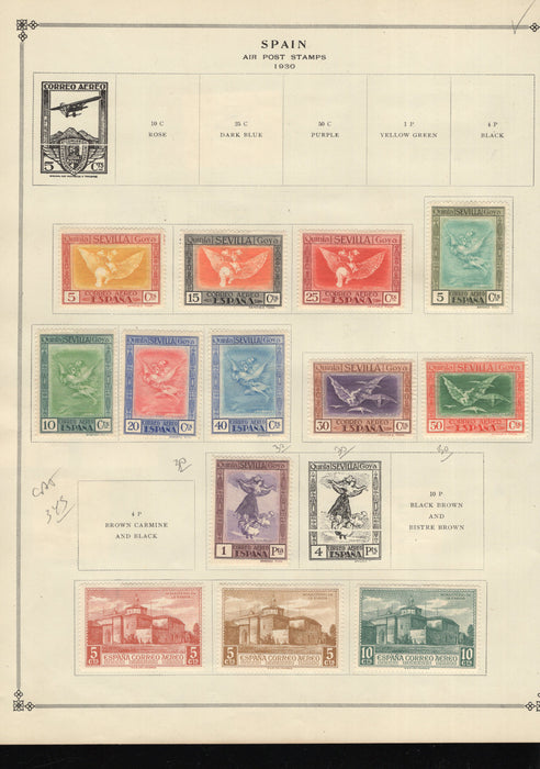 Spain BoB, Airmail, Semi-Post,Malaga, Special Delivery, Stamp Lot, Approx Cat $741